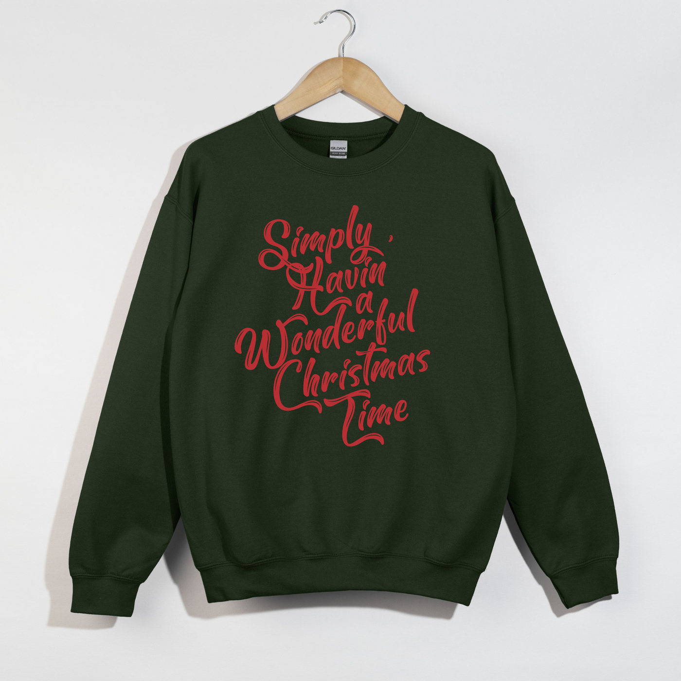 Having a Wonderful Christmas Time Crewneck Sweatshirt | Holiday Sweatshirt