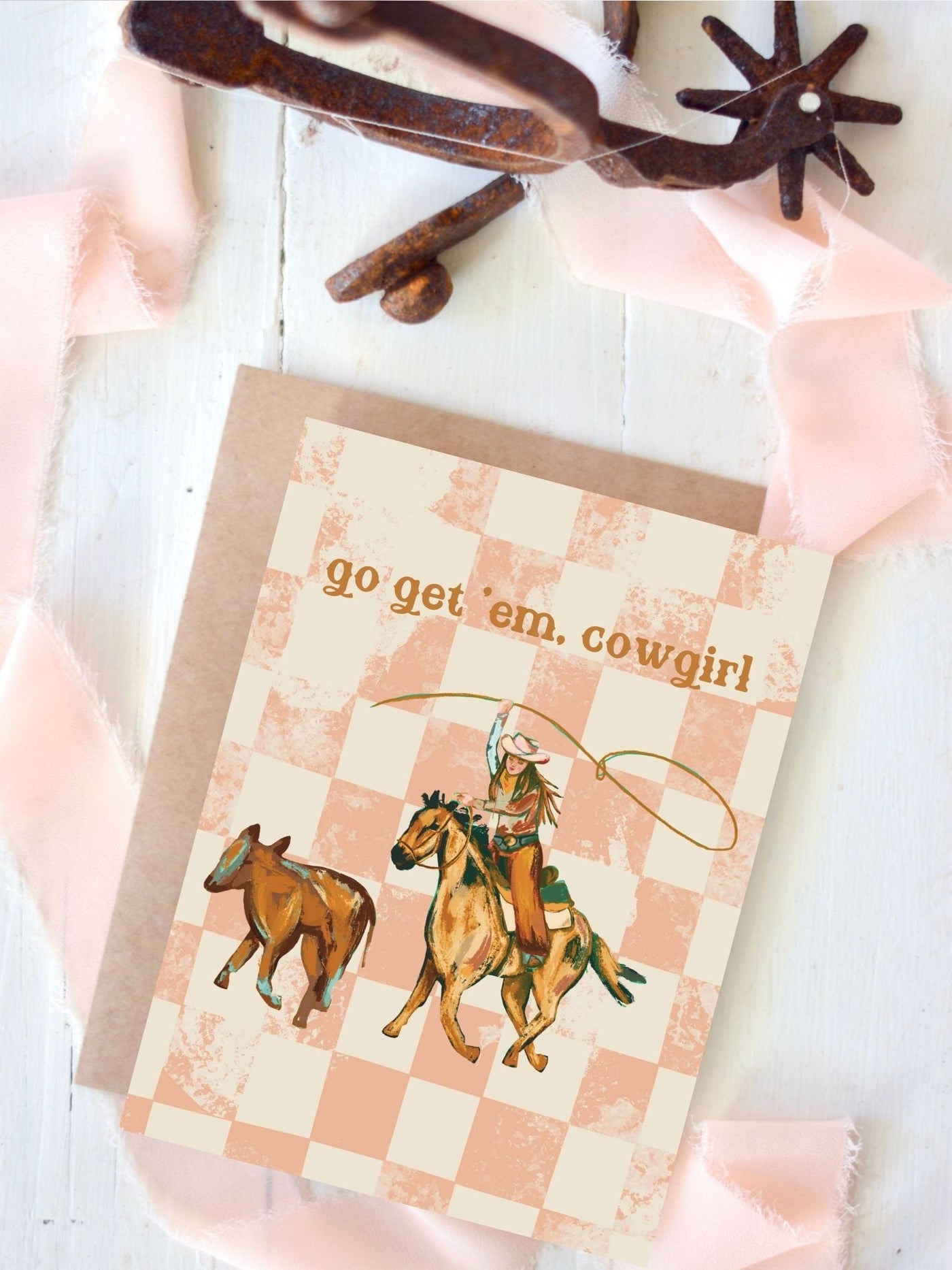 Go Get Em Cowgirl Birthday, Cowgirl Congrats Card