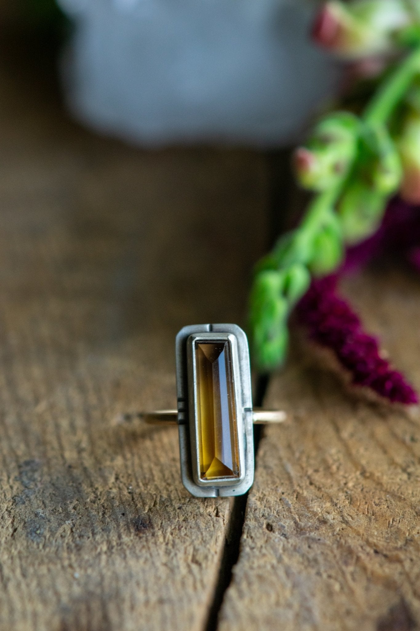 MINI SUN RAY CITRINE RING