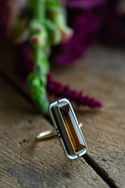 MINI SUN RAY CITRINE RING