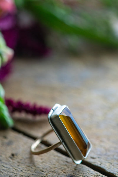 SUNNY CITRINE SILVER RING