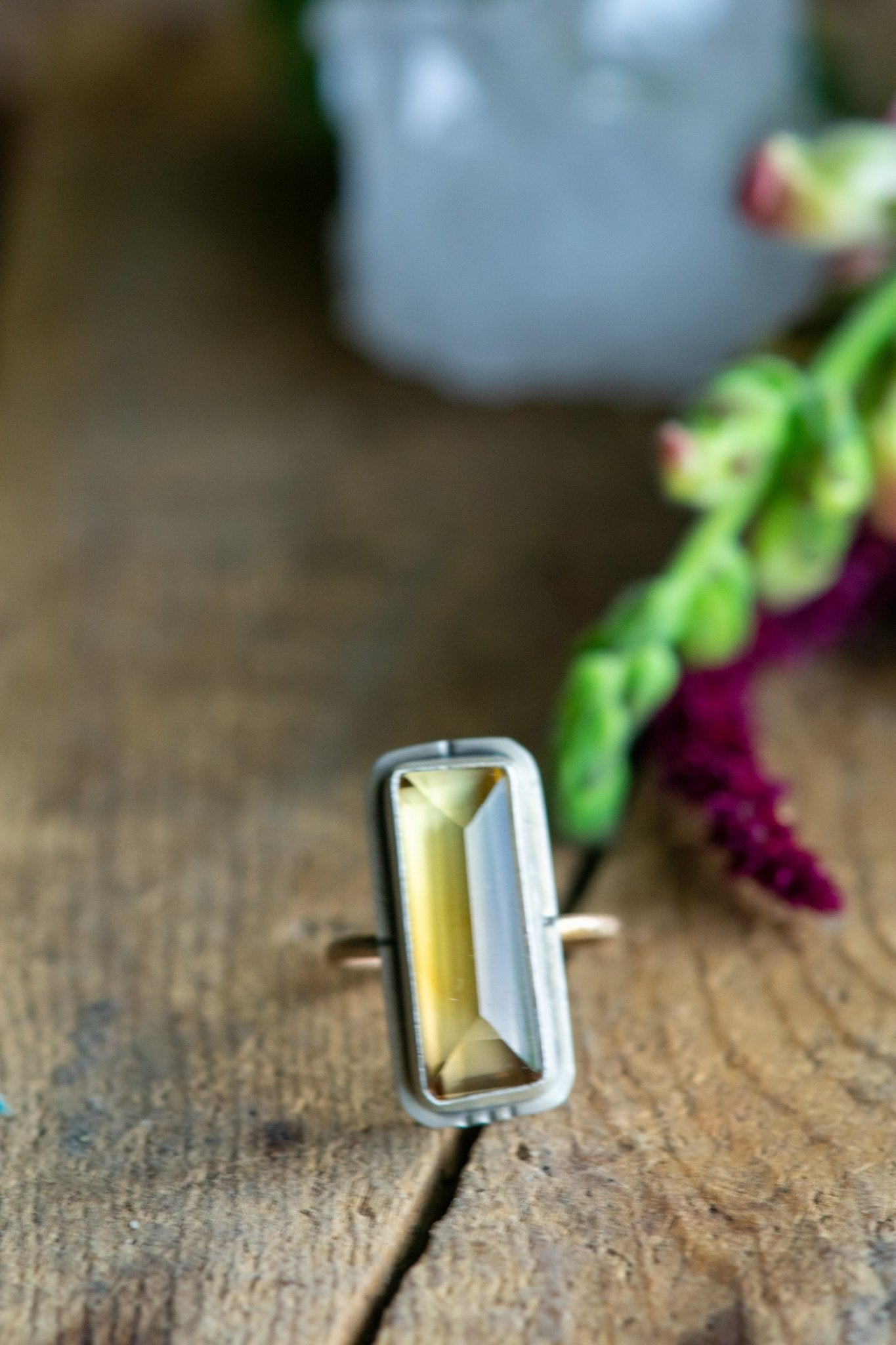 SUNNY CITRINE SILVER RING