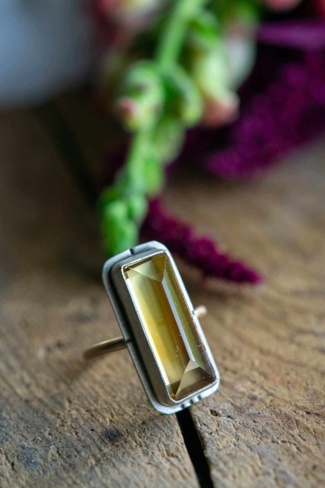 SUNNY CITRINE SILVER RING