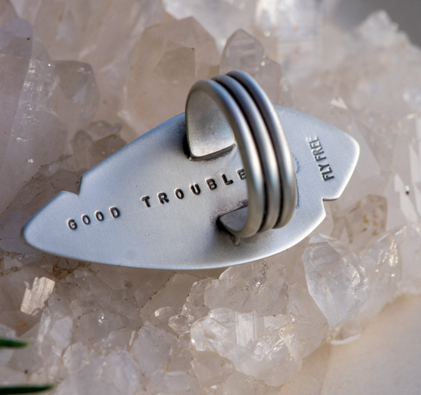 GOOD TROUBLE MONTANA AGATE RING