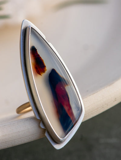 HOWL MONTANA AGATE RING