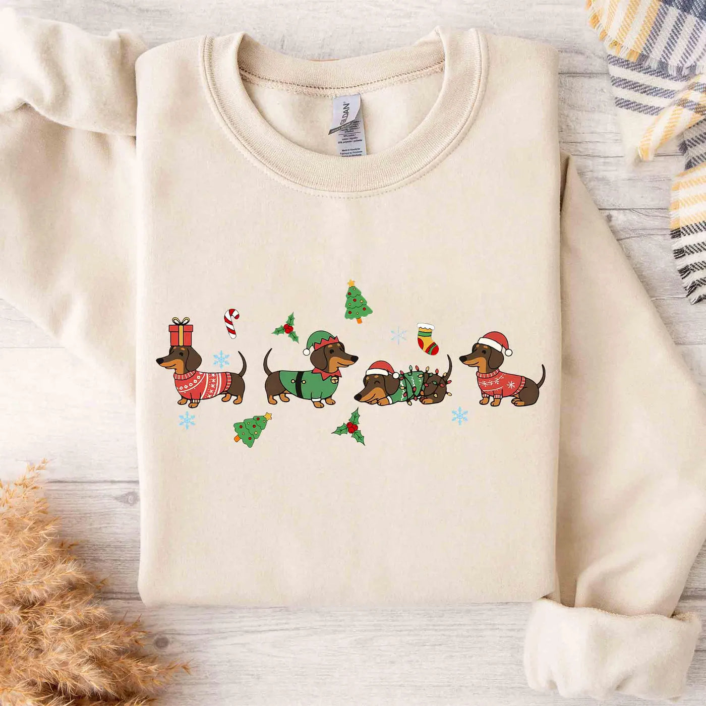 Weenie dog Christmas tee or sweatshirt