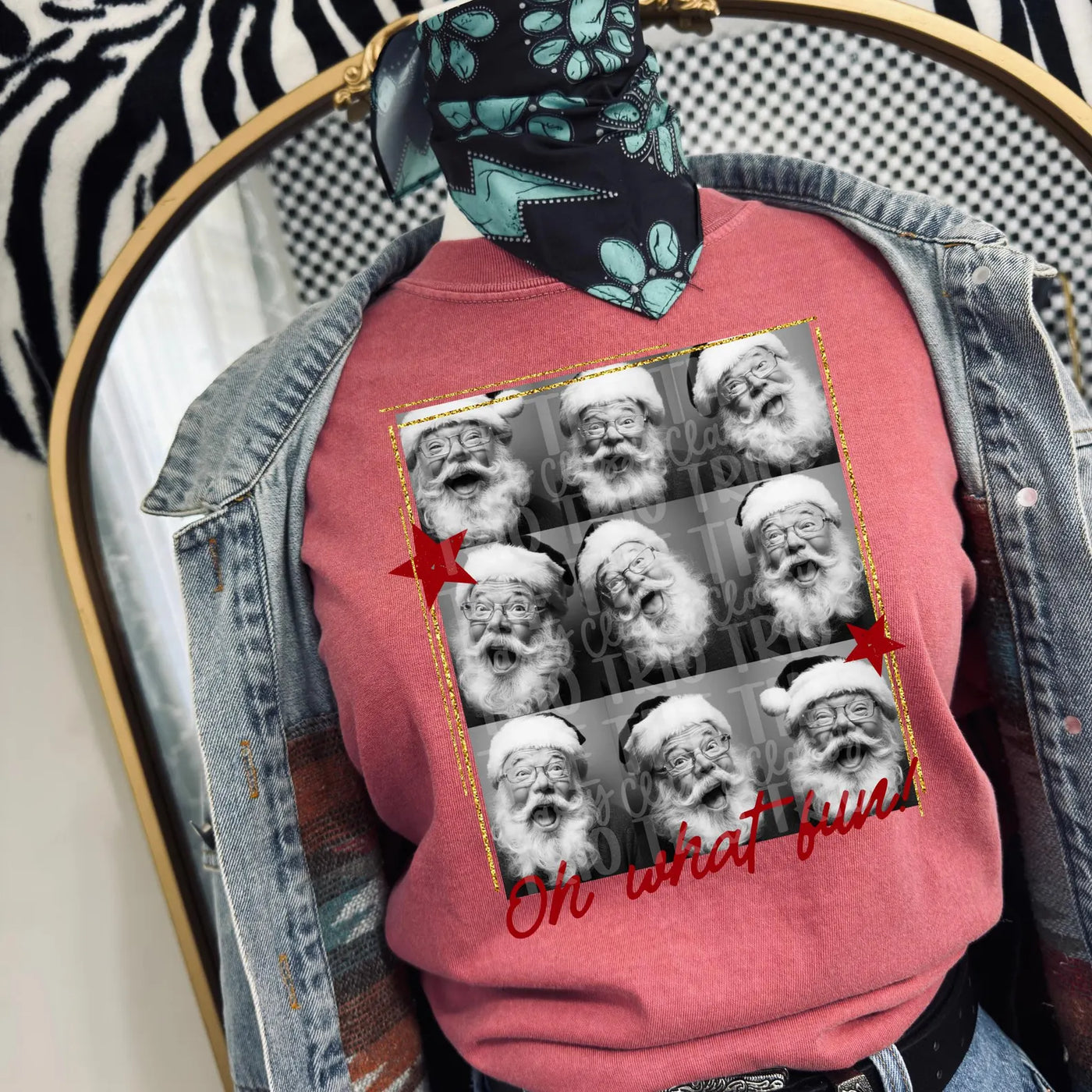 Polaroid Santa collage tee or sweatshirt