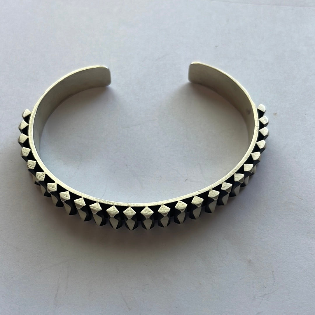 Leander Tahe Adjustable Sterling Silver Cuff Bracelet Signed