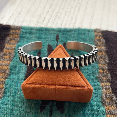 Leander Tahe Adjustable Sterling Silver Cuff Bracelet Signed