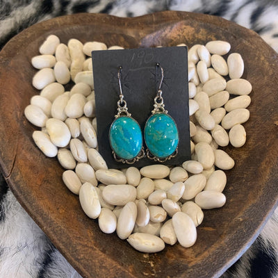 Turquoise Oval Dangles