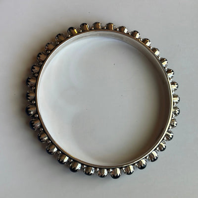 Handmade Black Onyx & Sterling Silver Custom Bangles Size 8 Signed Nizhoni