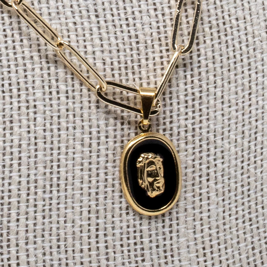 Jesus Enamel Necklace