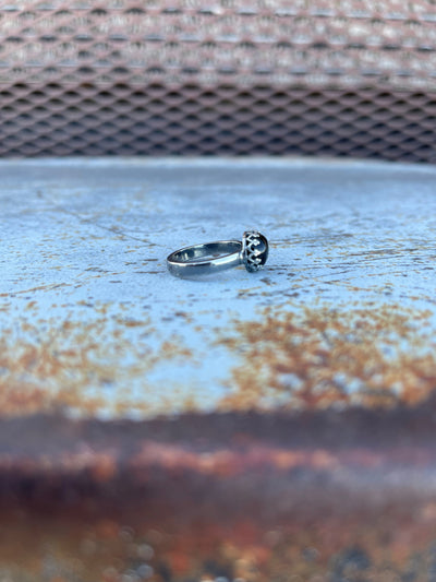 Midnight Valley Handmade Black Onyx and Sterling Silver Ring - Sizw 5