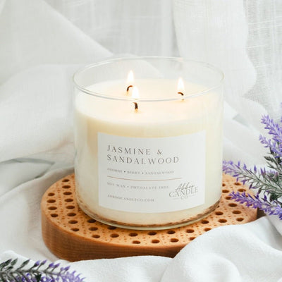 Jasmine and Sandalwood 3-Wick Soy Candle