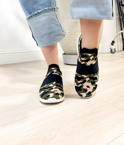 Jia Knit Sneaker in Camo
