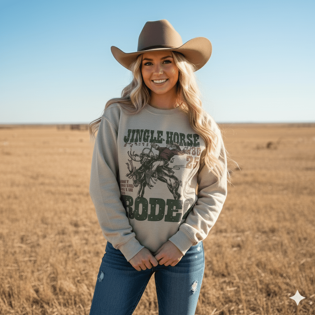 Jingle Horse Rodeo Graphic Sweatshirt