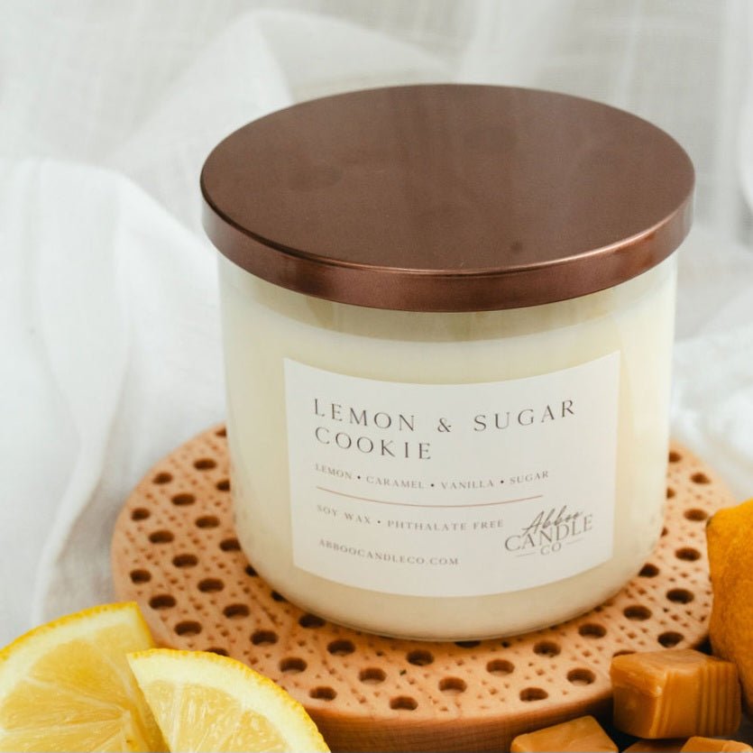 Lemon and Sugar Cookie 3-Wick Soy Candle