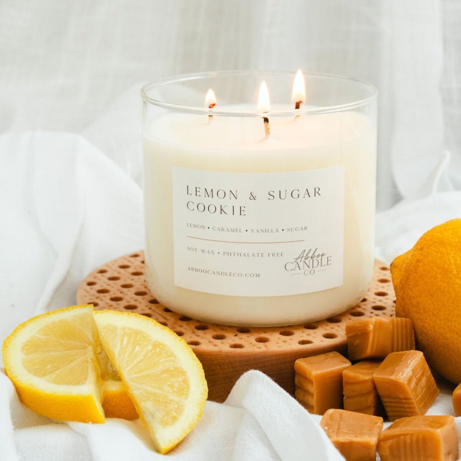 Lemon and Sugar Cookie 3-Wick Soy Candle