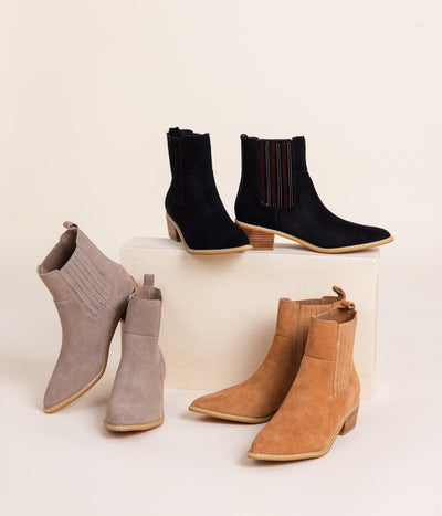 Leonor Suede Ankle Boot in Tan