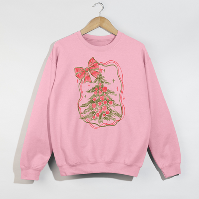Christmas Tree Bow Crewneck Sweatshirt