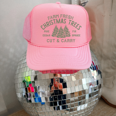 Farm Fresh Christmas Trees Trucker Hat | Cut & Carry Holiday Hat
