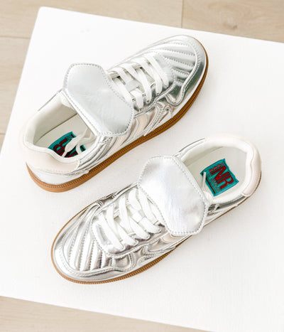 Milan Metallic Sneaker in Silver