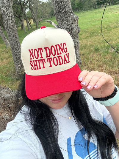 Not Doing Shit Today Embroidered Trucker Hat