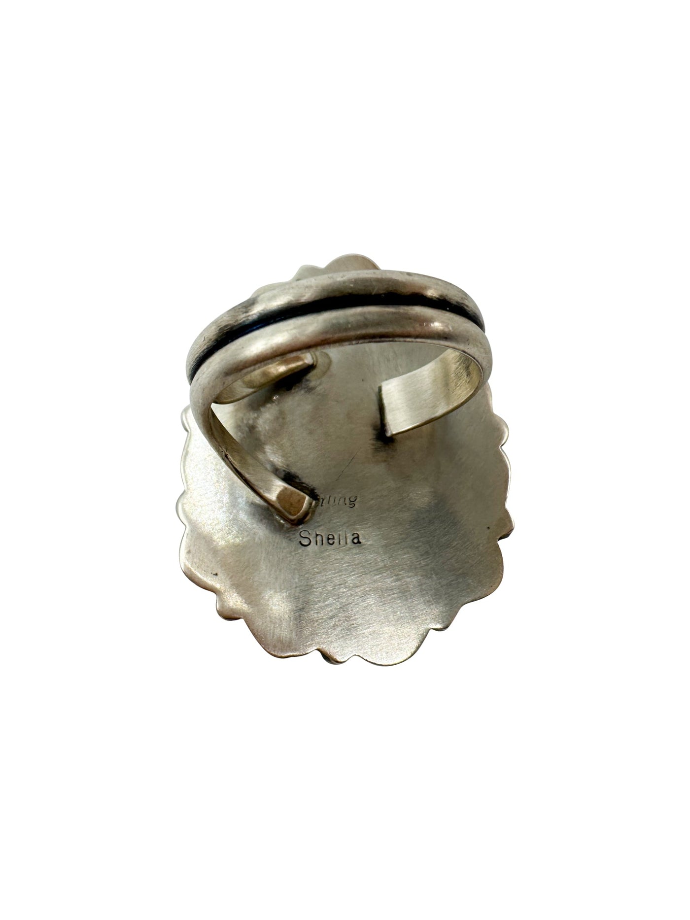 Floral Vista Authentic Adjustable Turquoise Ring