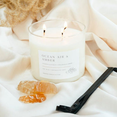 Ocean Air and Amber 3-Wick Soy Candle