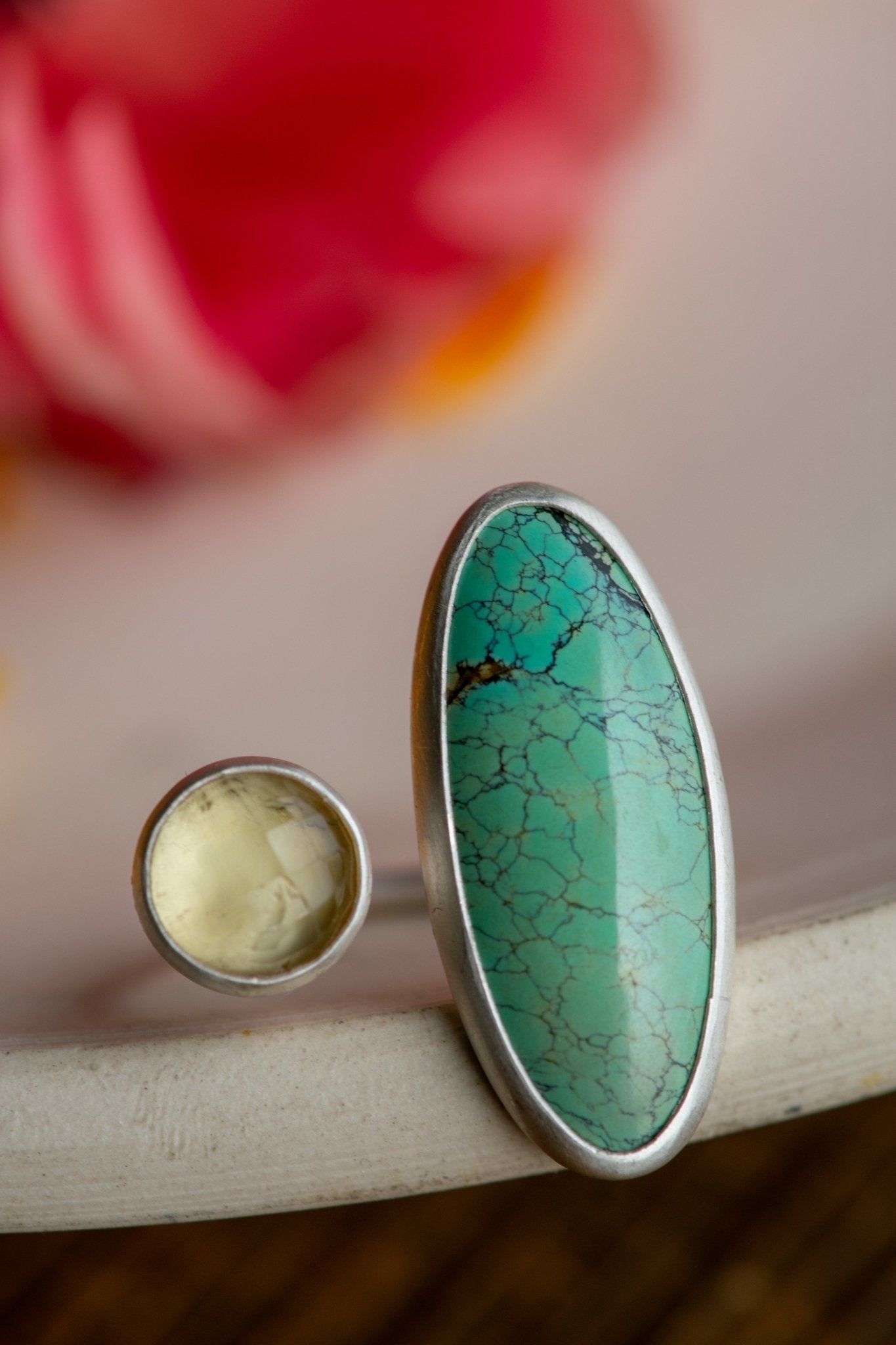 OLD WORLD AESTAS TURQUOISE + CITRINE RING