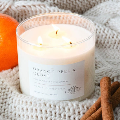 Orange Peel and Clove 3-Wick Soy Candle