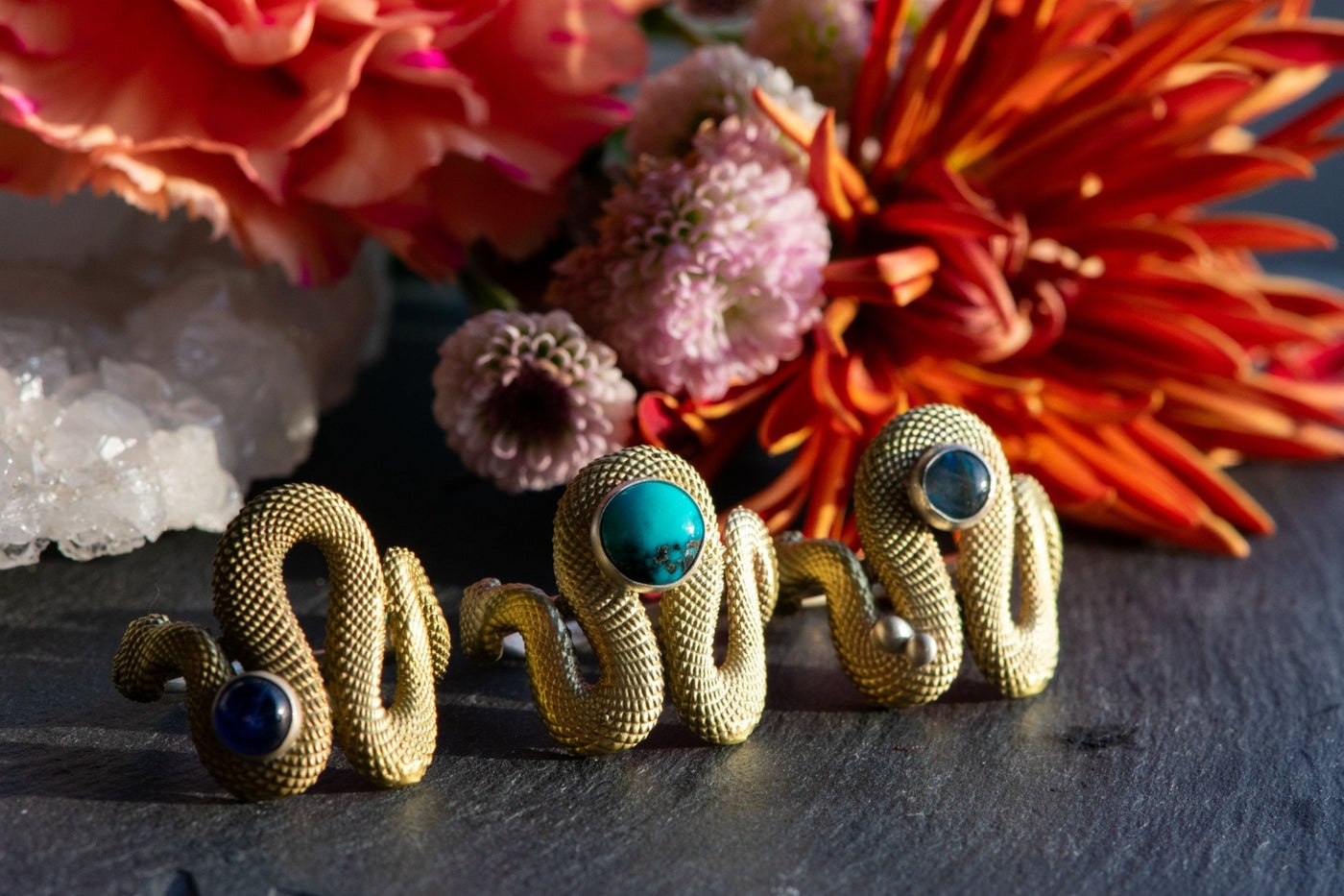 OUROBOROS SIZE 7 WATER SET RINGS
