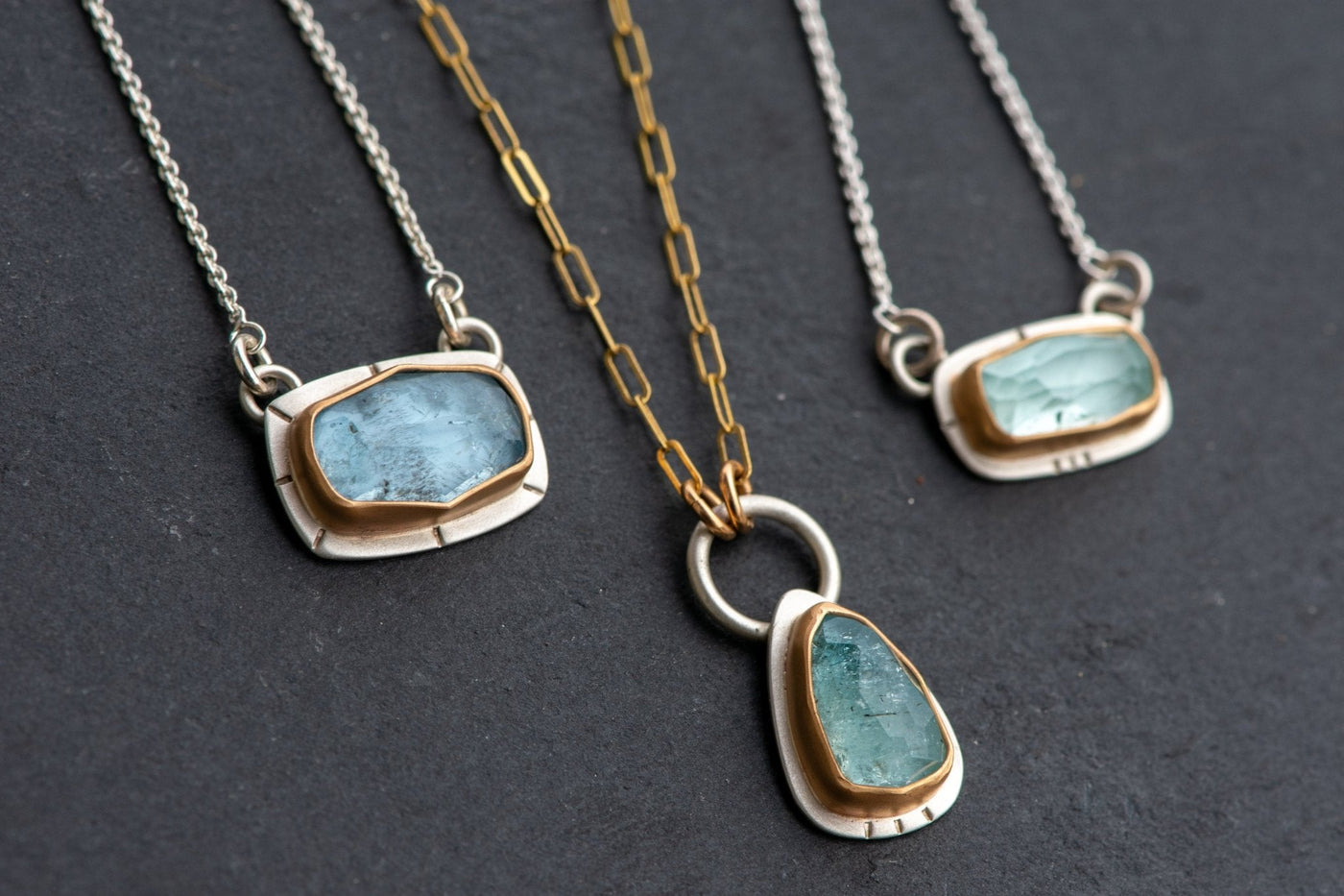 POOLSIDE AQUAMARINE NECKLACES