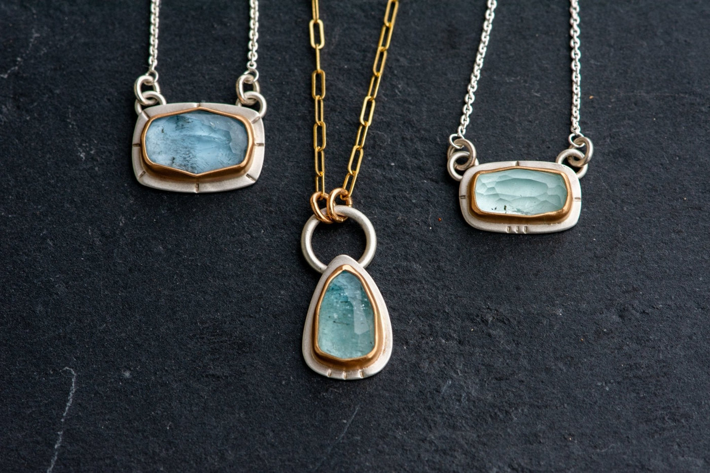 POOLSIDE AQUAMARINE NECKLACES