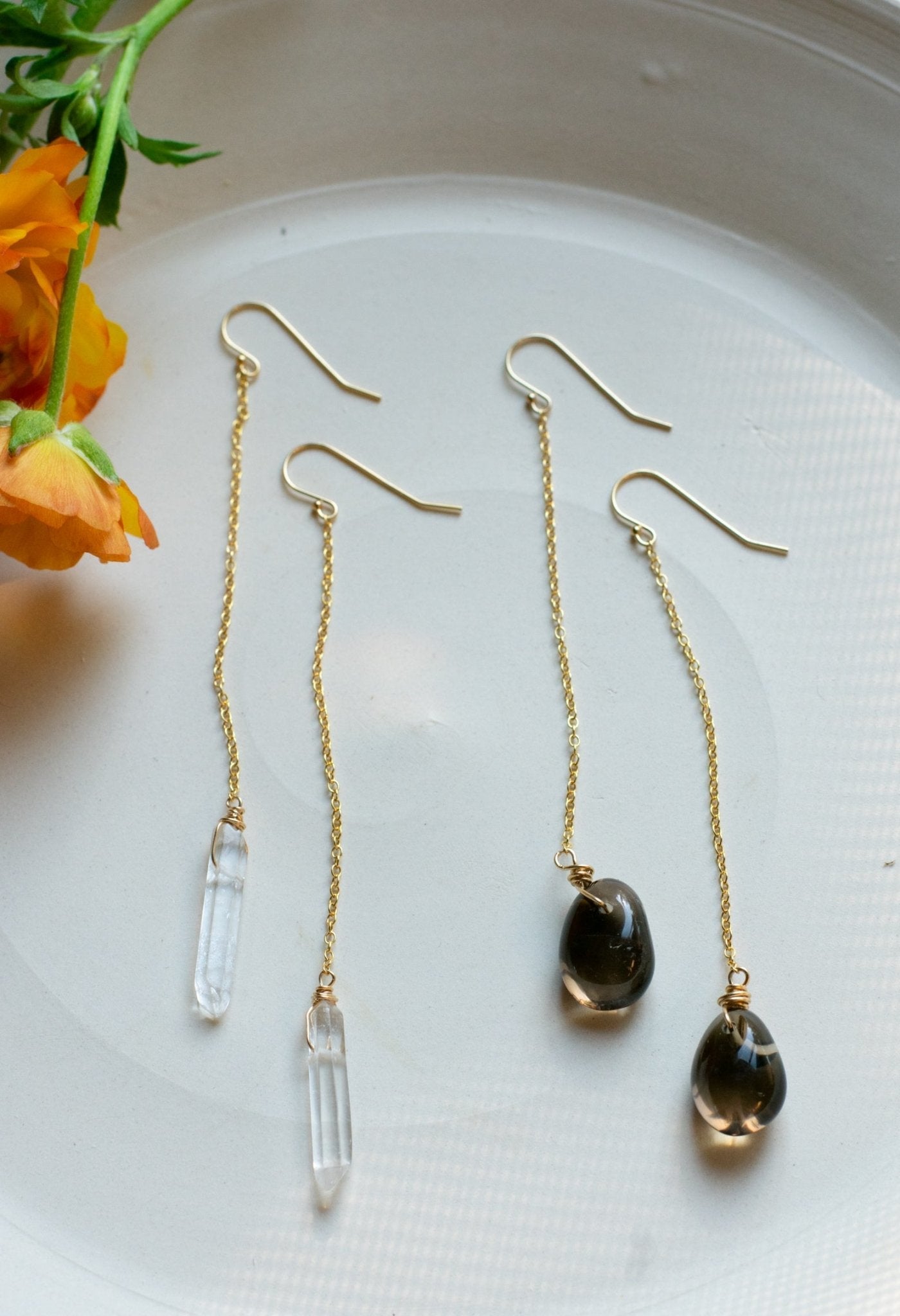 QUARTZ DROP EARRINGS