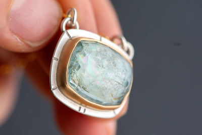 RAINBOW BRIGHT AQUAMARINE NECKLACE
