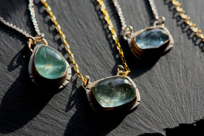 RAINBOW BRIGHT AQUAMARINE NECKLACE