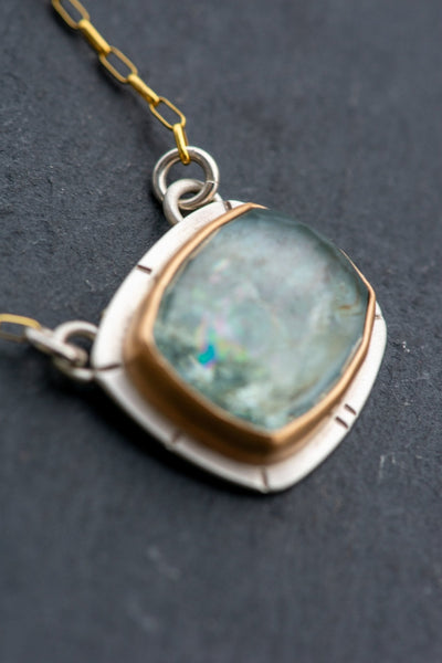 RAINBOW BRIGHT AQUAMARINE NECKLACE