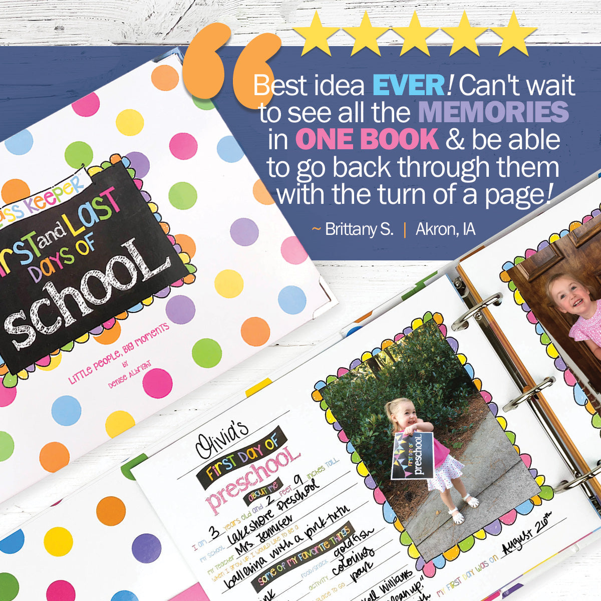 Class Keeper® School Days Memory Book + BONUS App Membership + BONUS Earn & Learn® Chore Chart Pad | (2) Styles
