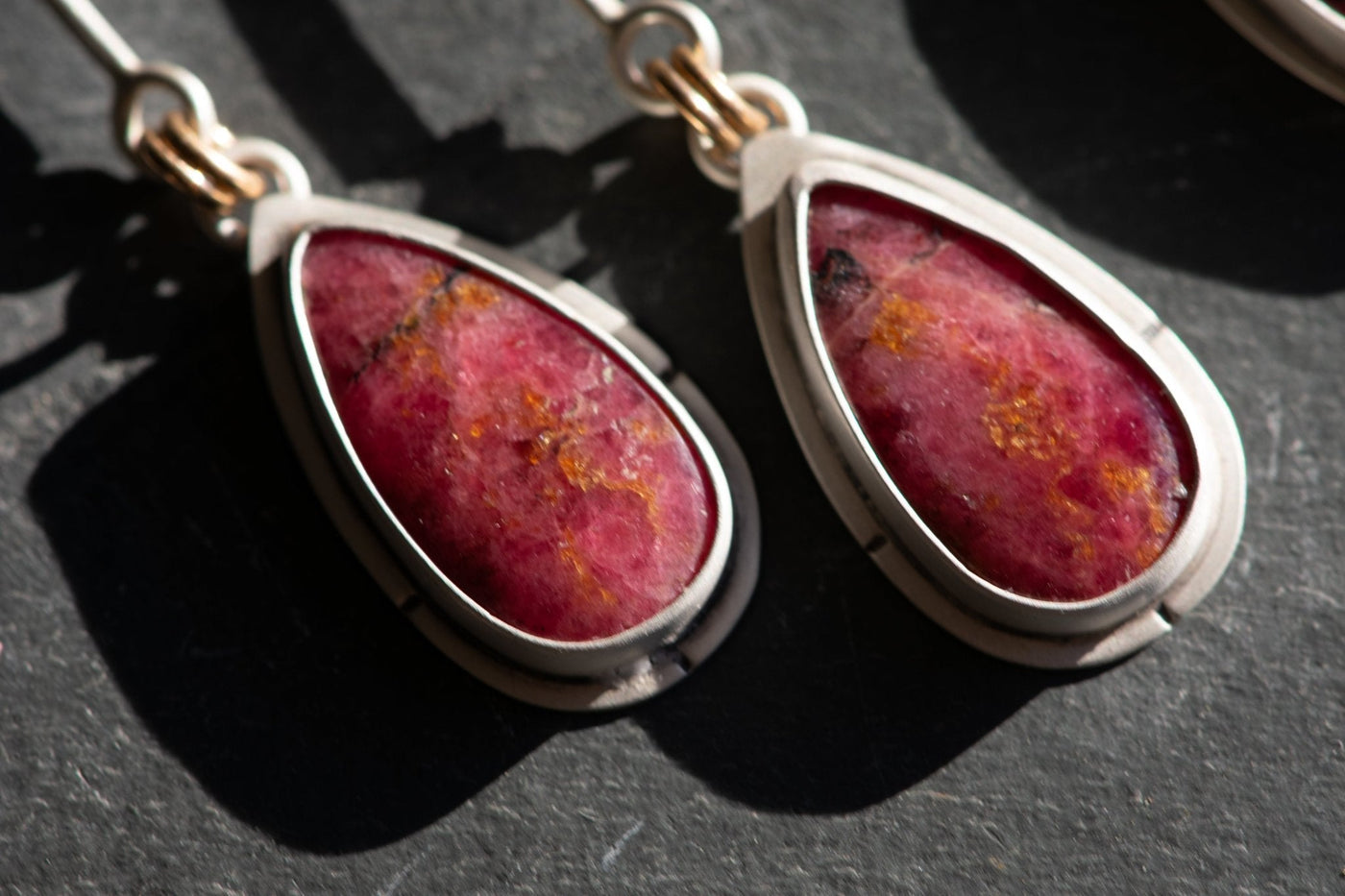 RIDE ON RHODONITE EARRINGS