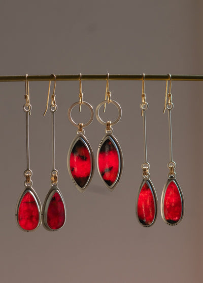 RIDE ON RHODONITE EARRINGS