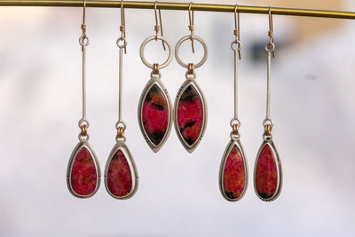 RIDE ON RHODONITE EARRINGS