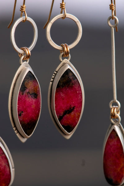 RIDE ON RHODONITE EARRINGS