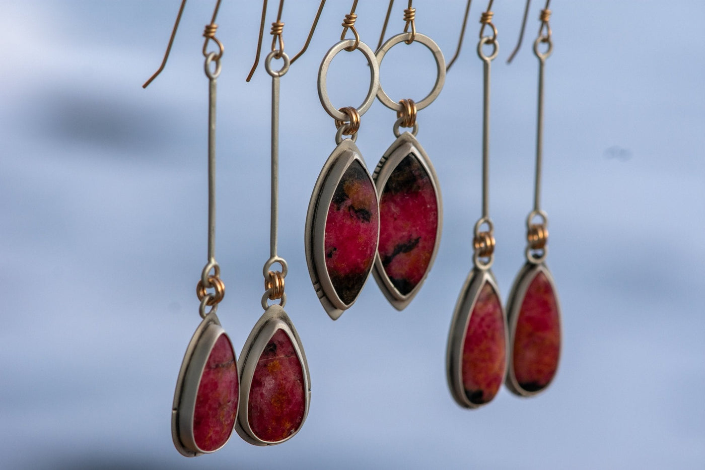 RIDE ON RHODONITE EARRINGS