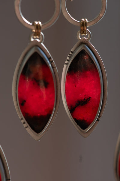 RIDE ON RHODONITE EARRINGS