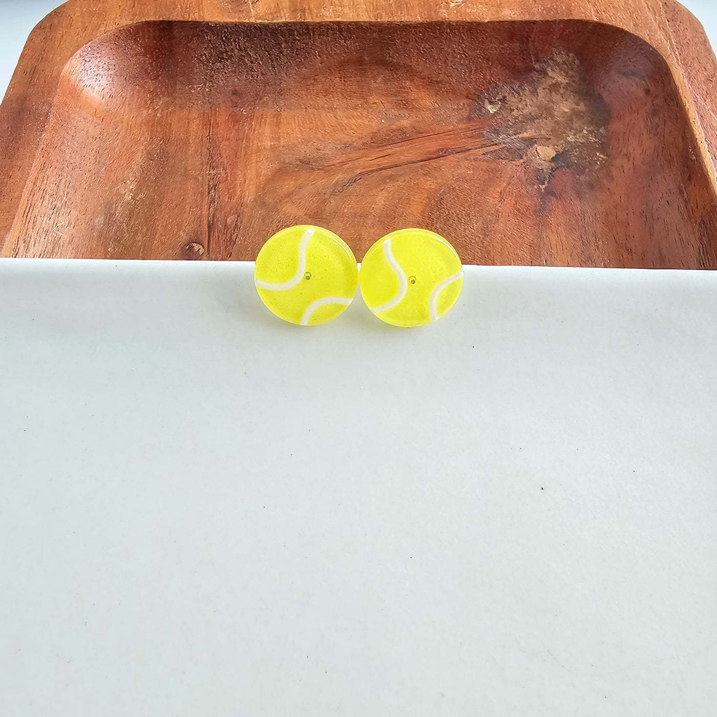Glitter Tennis Ball Studs