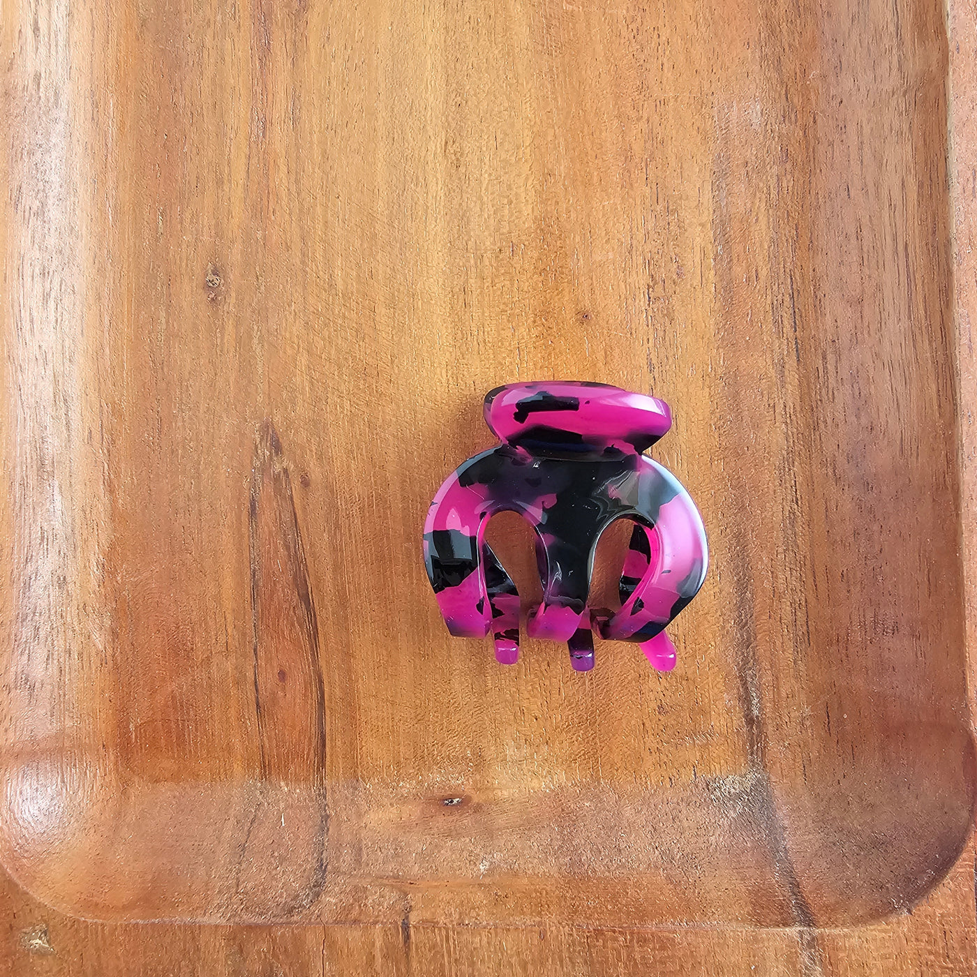 Claire Hair Claw Trio - Blue Tortoise, Snow Tortoise, and Fuchsia Tortoise