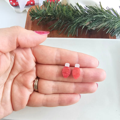 Christmas Light Studs - Red Shimmer