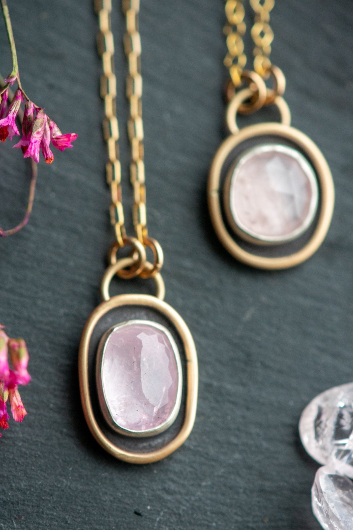 ROSE QUARTZ + MORGANITE