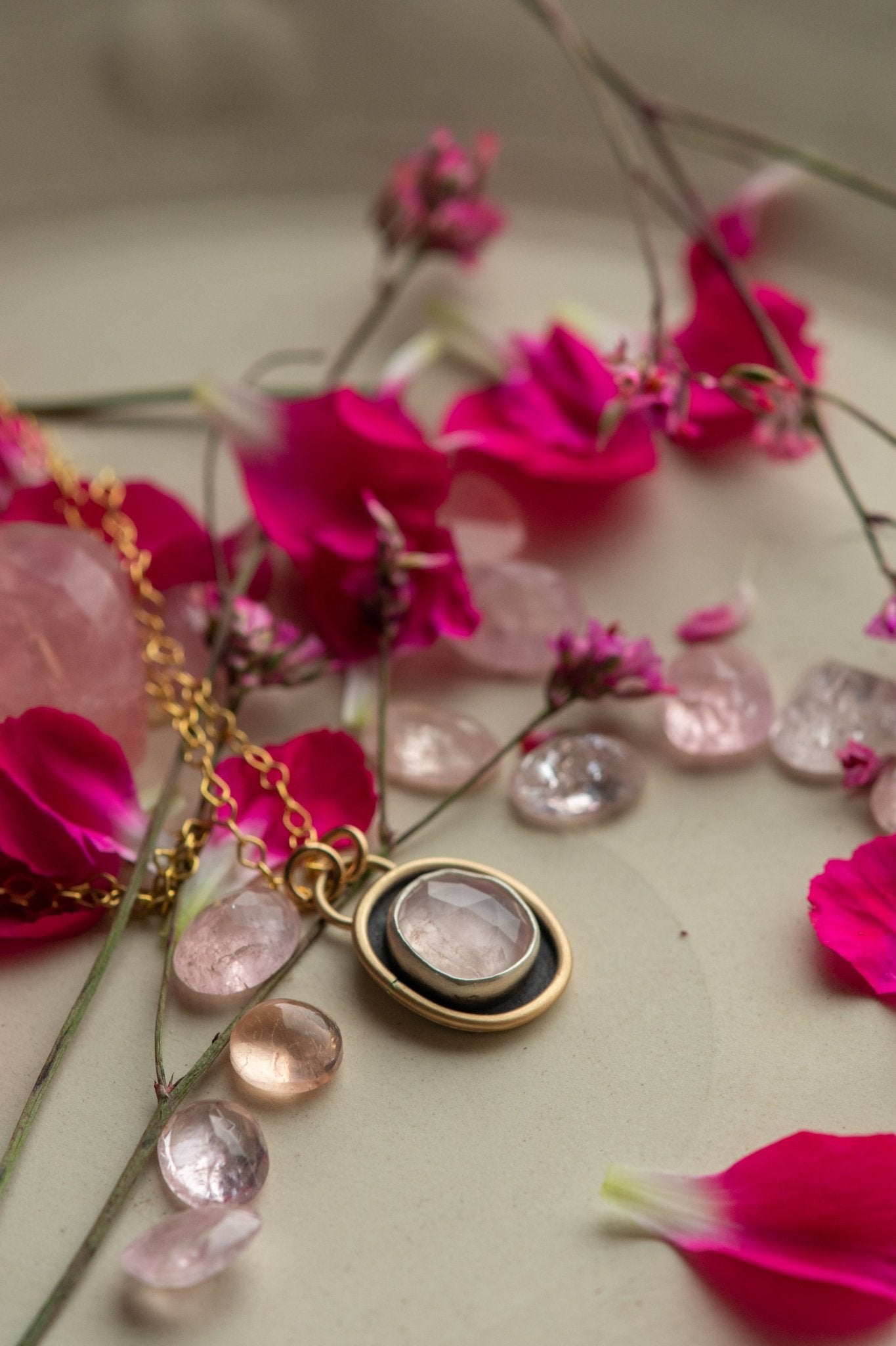 ROSE QUARTZ + MORGANITE